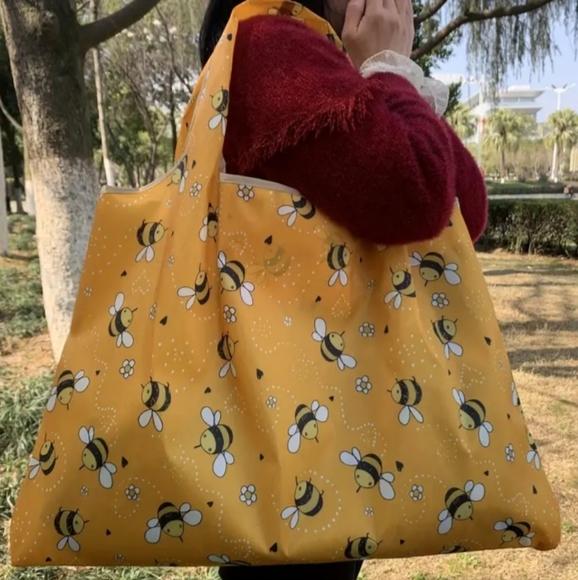 New Large Capacity Shoulder bag lightweight Shoppers bag Foldable Nylon bag - Picture 2 of 4